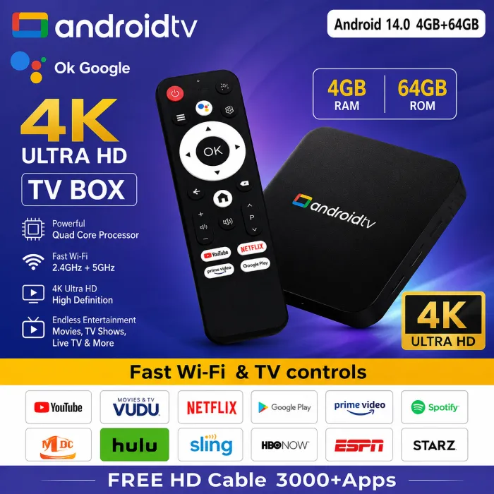 ANDROID TV BOX 4GB-64GB