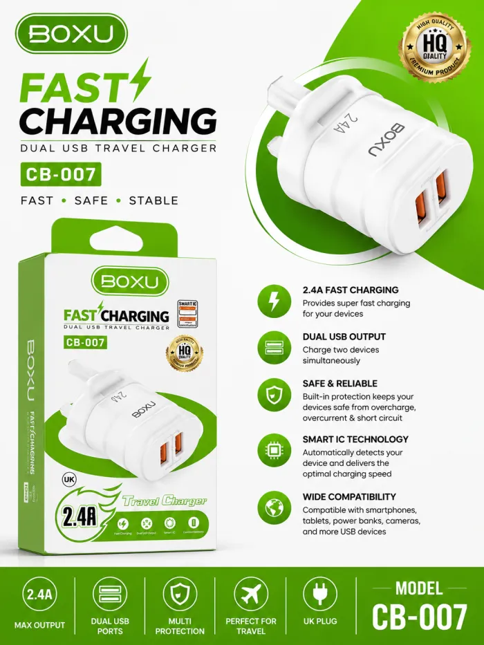 BOXU 2IN1 TYPE C CHARGER