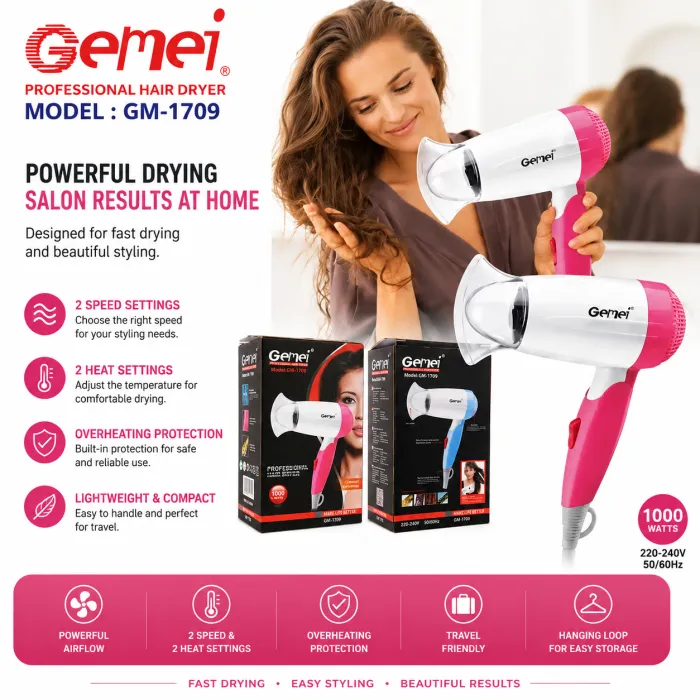 GEEMY GM 1709 HAIR DRAYER 