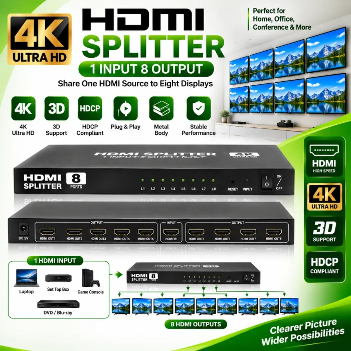 HDMI SPLITTER 4K 8PORT
