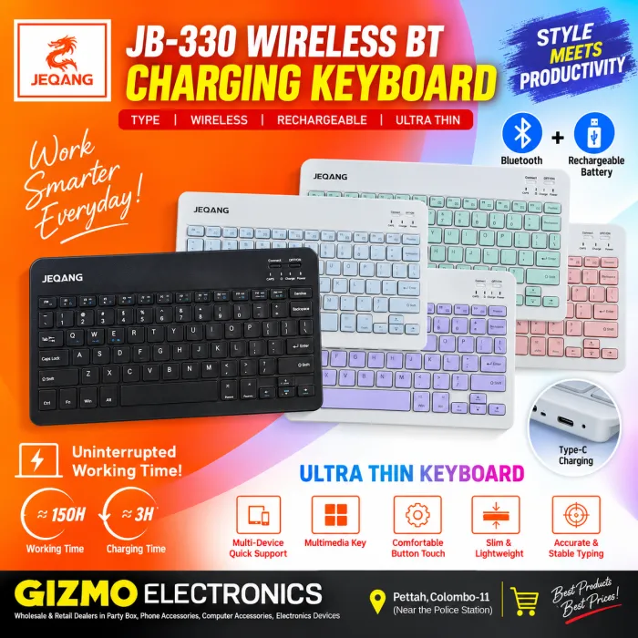 JB-330 WIRELESS BLUETOOTH KEYBOARD 