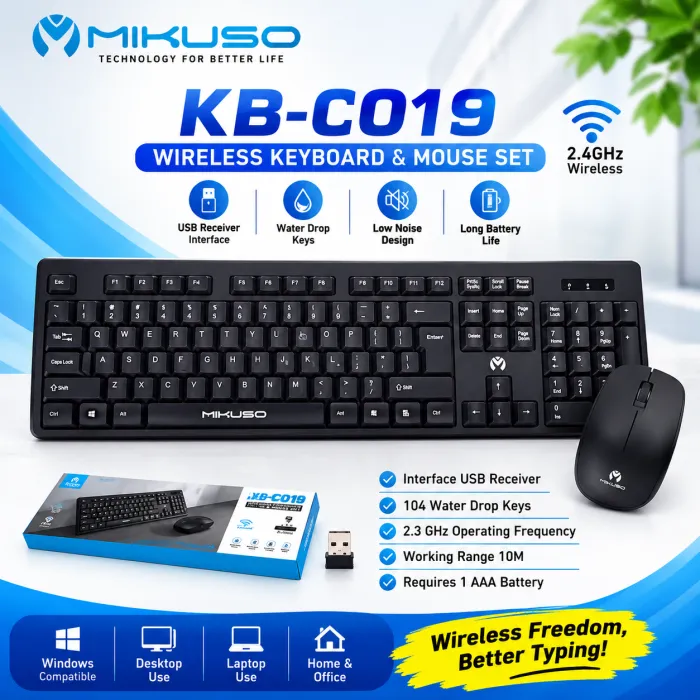 MIKUSO C019 WIRELESS COMBO KEYBOARD