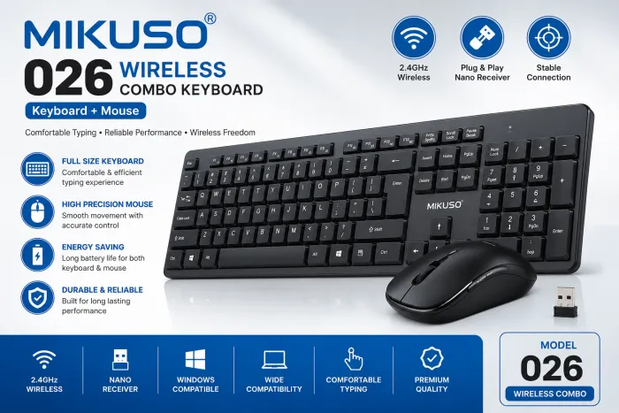 MIKUSO C026 WIRELESS COMBO KEYBOARD