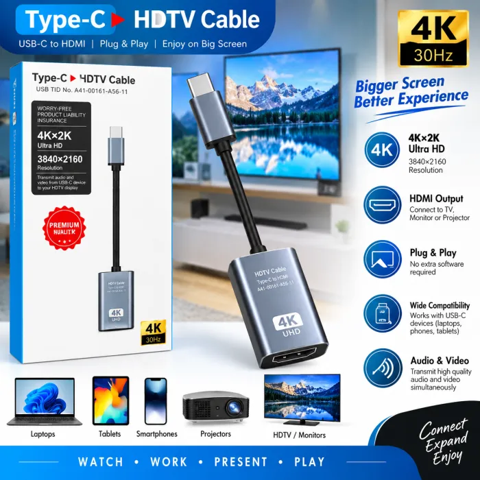 TYPE C TO HDMI CONVERTOR 4K BOX