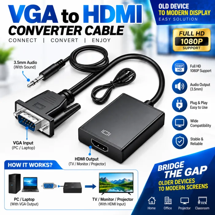 VGA TO HDMI CONVERTOR NEW