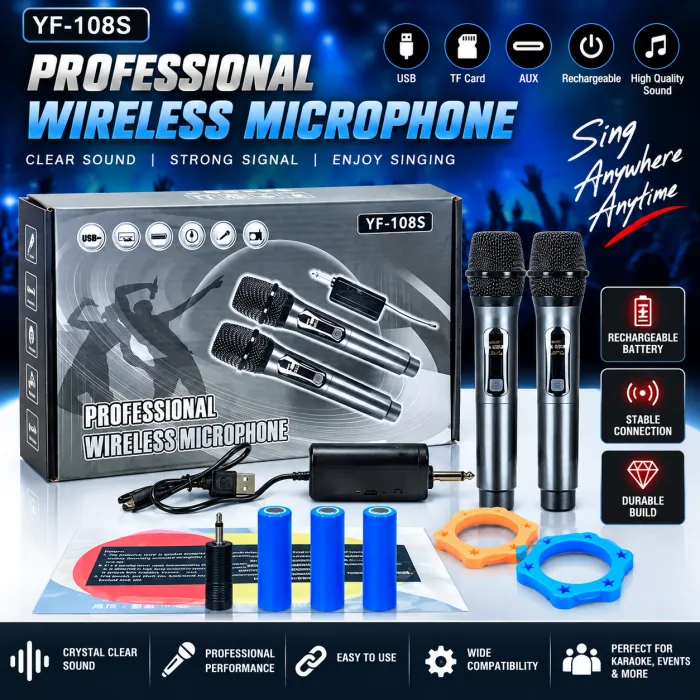 YF108S WIRELESS DUAL MIC